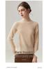 Lekasha 100% Pure Cashmere Women's Loose-Fit 12-Gauge Half-High Neck Sweater Base Layer