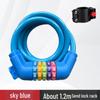 Portable Frosted Steel Cable Bicycle Lock with Anti-Theft Combination for Mountain Bikes and Electric Vehicles