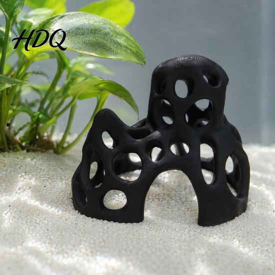 Aquatic Plant Decoration 3D Printed Aquarium Shrimp Cave Hollow Out Fish Tank Shelter Breeding Cave Safe Hideout for Hiding Resting Accessories