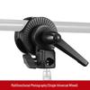 Universal Photography Light Stand Adapter with Wheels - Multifunctional Boom Turntable Arm Bracket