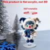 Christmas Cute Red And Blue Clown Festival Atmosphere 2D Acrylic 360 Rotating Ornament Gift Ornament