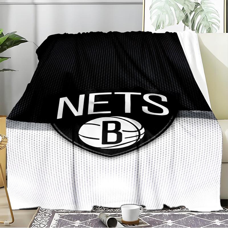 Brook-lyn Nets Art Blanket Flannel Throw for Sofa, Indoor, Camping, Living Room, Office, Chair, And Bed Soft Birthday Gift
