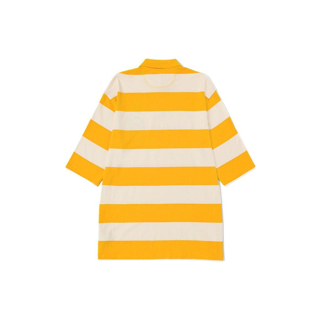 Vans Striped Color Block Letter Logo Embroidered American Vintage Casual Loose Comfortable Polo Dress Women Dresses VN0002SCBQK