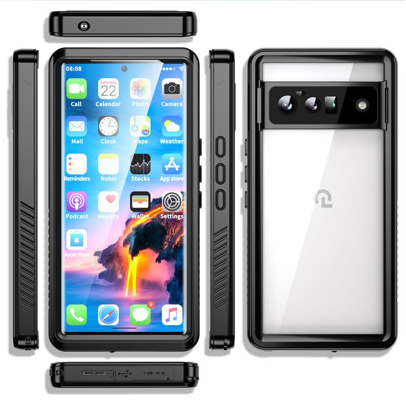 

Full Body Waterproof Case For Google 6 Pro/7a Tpu+pc Material For Maximum Defense