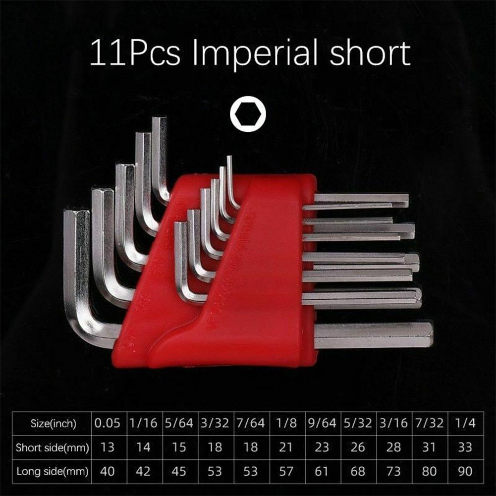 Compact Hex Wrench Set Metric and Inch Sizes for Home and Workshop