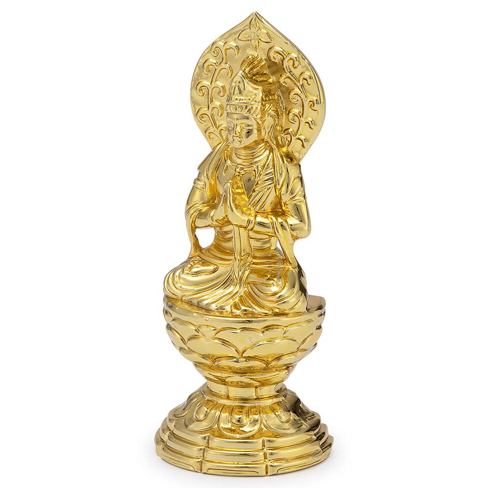 Buddhist Altar Shop Takita Shoten Buddhist Statue: Seishi Bodhisattva (Born in the Year of the Horse) Alloy (6.8cm High x 2.8cm Wide) [Crafted by
