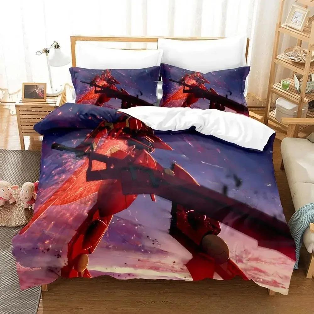 New Anime Robot Bedding Set Single Twin Full Queen King Size Bed Set Adult Kid Bedroom Duvet Cover Sets 3D Print Bed Sheet Set