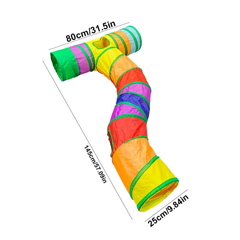 Cat Tunnel Interactive Indoor Cat Play Tunnel Peek Hole Interactive Kitten House Colorful Pet Supplies For Small Breeds Rabbits