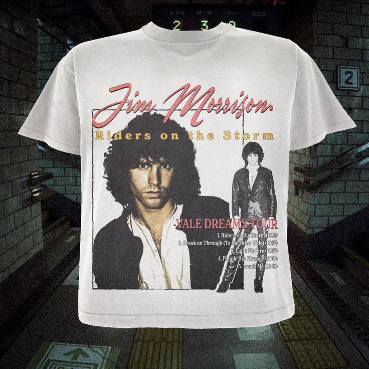 Jim Morrison riders on the Storm Vintage T-Shirt Reprint S-5XL Unisex T-Shirt S