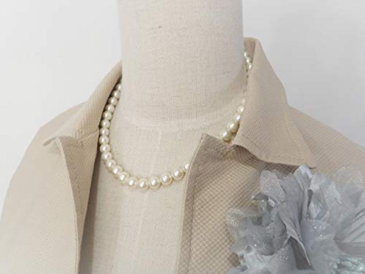 Perlenkette mit Magnetverschluss, Muschelkernperle, 8 mm, 42 cm, formelle Zeremonien, Hochzeiten, Abschlussfeiern, Eingangszeremonien, Empfangszubehör