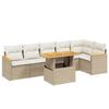 VidaXL Garden Lounge Set with Cushions 7 Pcs, Patio Sofas, Patio Furniture Set, Outdoor Furniture, Beige 3273088