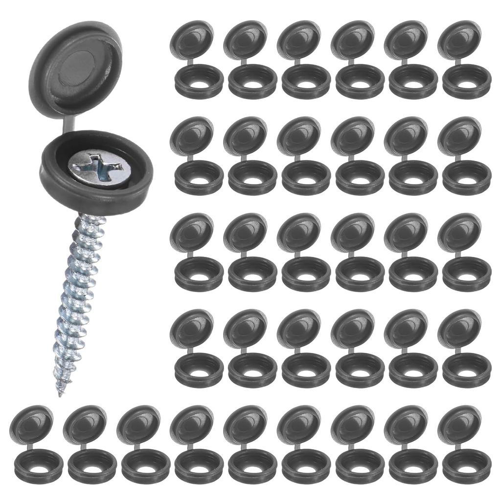 Plastic Nails Hinged Screw Caps Protective Self-tapping Screws Decorative Cover Furniture Hardware Nuts Bolts Folding Cap