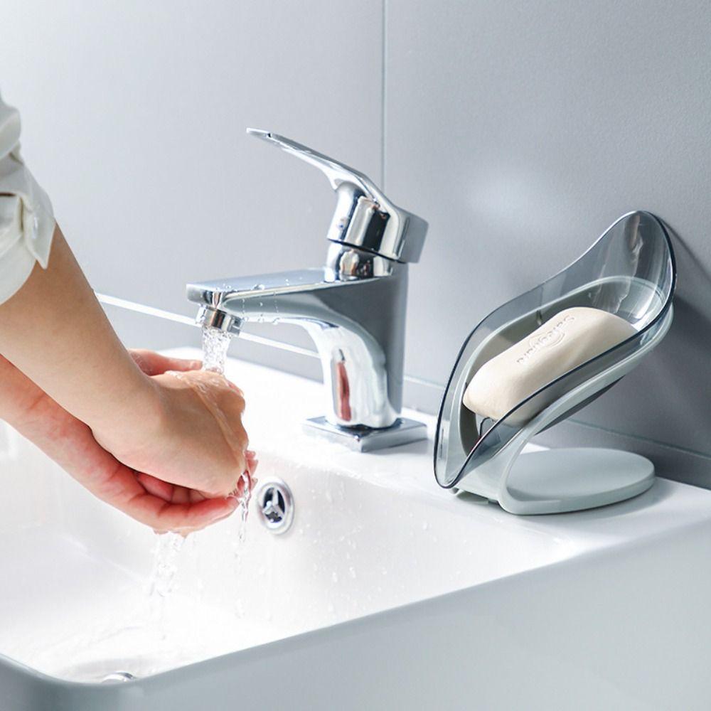 Plastic Soap Holder Suction Cup Soap Dish Portable Soap Container  for Bathroom