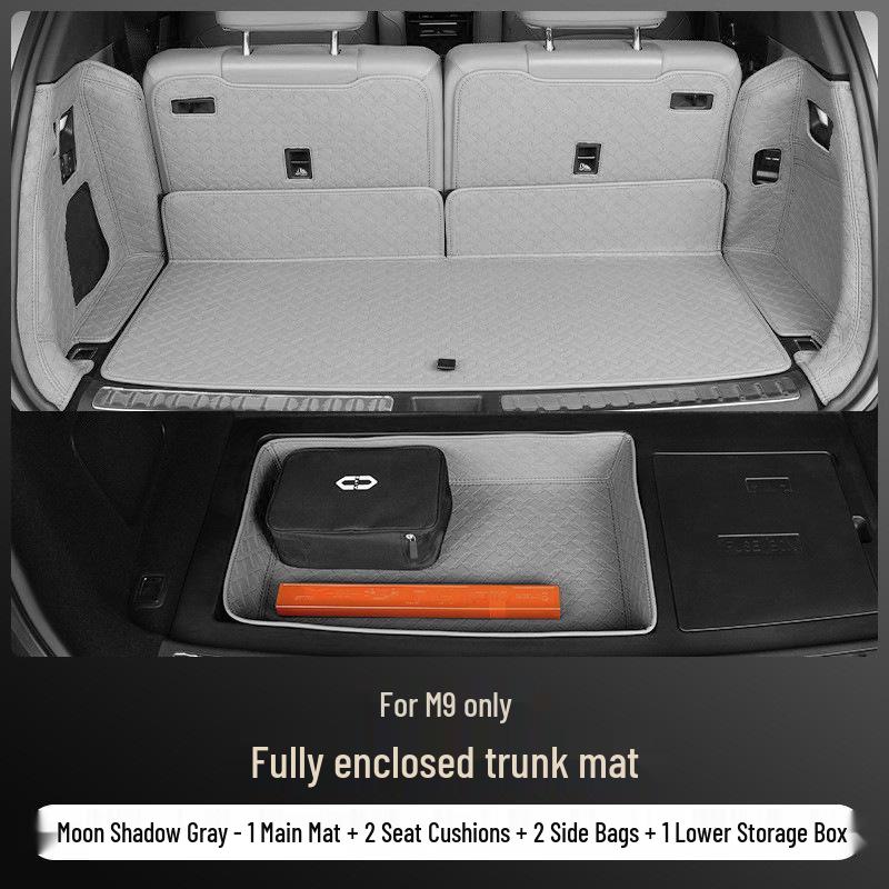 Full Coverage Nappa Leather Trunk and Backrest Mat for 2024/25 AITO M9 Five/Six-Seater