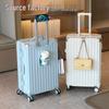 Women's Aluminum Frame Trolley Case - 20" Cabin Size, Silent Wheels, Rechargeable & Large Capacity