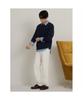 Binpolmen Linen Blend Oxford Standard Fit Pants Ivory