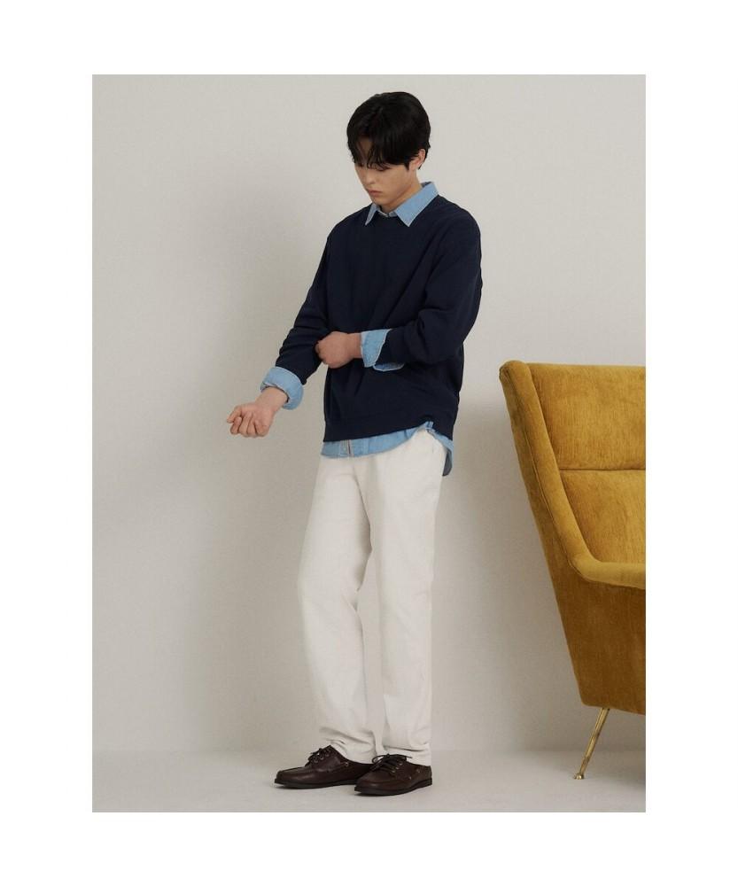 Binpolmen Linen Blend Oxford Standard Fit Pants Ivory