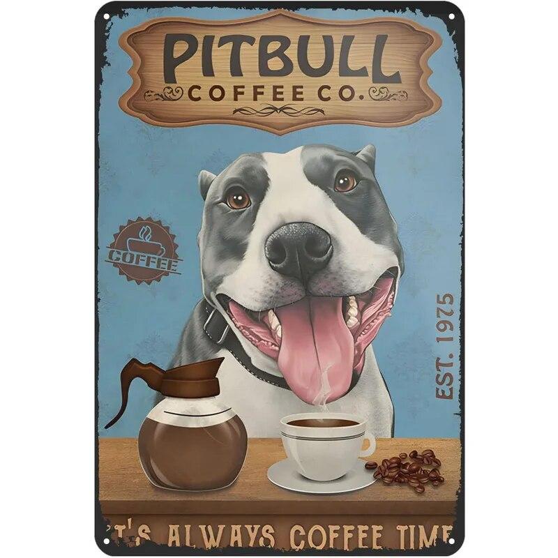 Easily Distracted by dogs and books Metal Tin Signs Posters Plate Wall Decor for Bars Man Cave Cafe Clubs Retro Posters Plaque