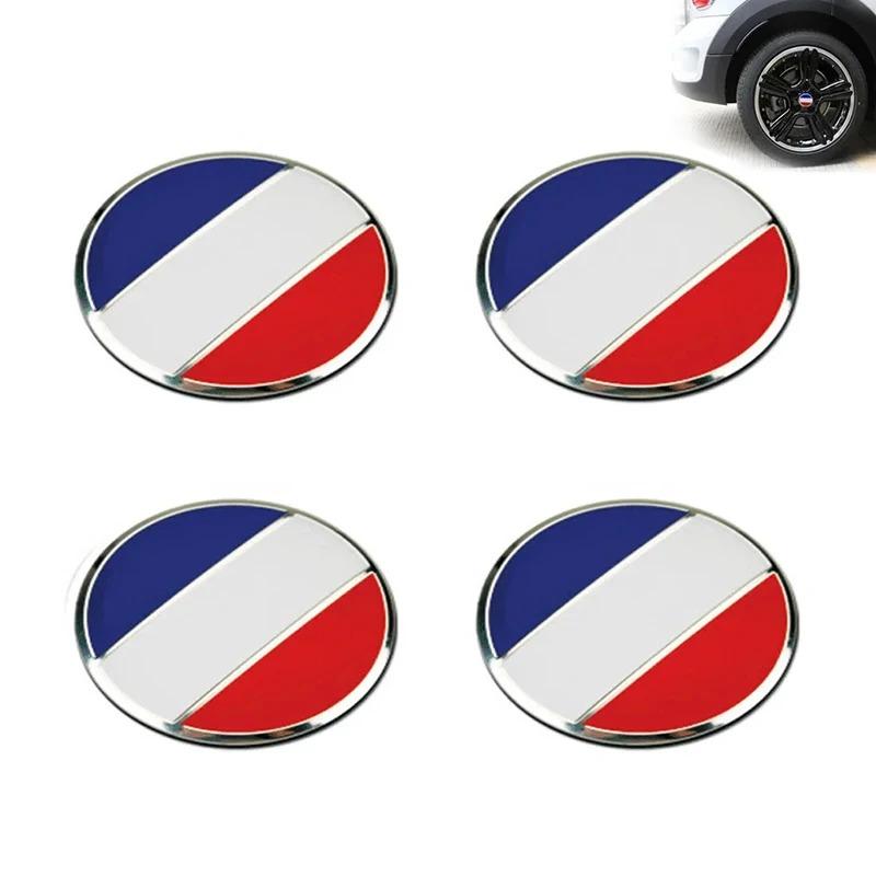 4Pcs 56mm 60mm Germany France Italy Badge Car Wheel Center Hub Caps Badge Rim Cover Sticker