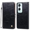 Vintage Crazy Horse Texture PU Leather Flip Wallet Phone Case for Vivo Y28s 5G,Y18,Y18s,Y03,Y03t Card Holder Kickstand Shockproof Protective Cover