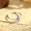 S925 Sterling Silver Leaf Ring For Women European Fashion Natural Peridot Crystal Jewelry High Sense Minimalist Finger Ornament