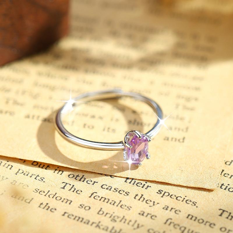 S925 Sterling Silver Leaf Ring For Women European Fashion Natural Peridot Crystal Jewelry High Sense Minimalist Finger Ornament