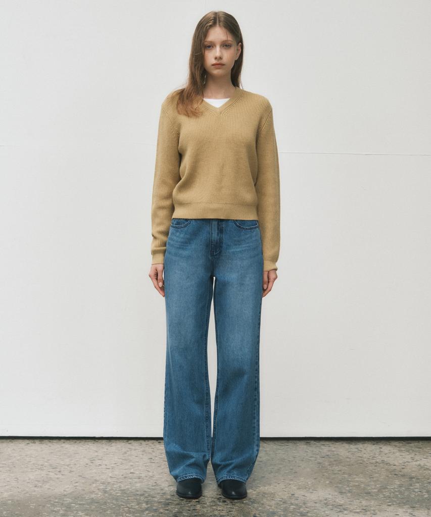 Wednesday Oasis For Woman Blooming Hazzi V-Neck Knit_Mustard(Wc25-Kn52)