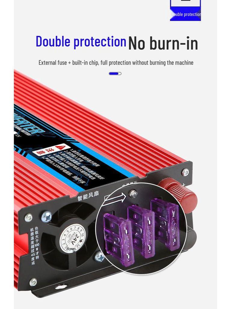 Universeller Hochleistungs-Wechselrichter 48V/60V/72V auf 220V für Elektrofahrrad-Akku und Food Truck