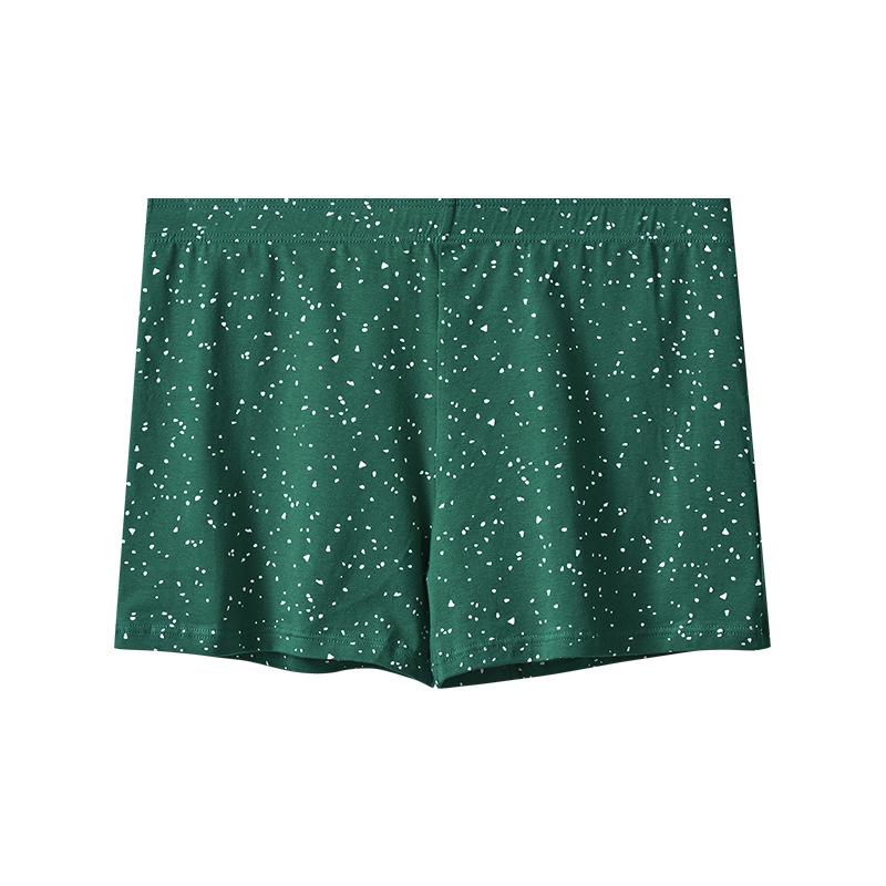 Men s Spring and Summer Starry Sky Pure Cotton Loose and Breathable Underwear L зелёный