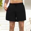 Herren Sommer Strick Shorts Herren Elastische Taille Sport Lockere Lässige Dreiviertel Shorts
