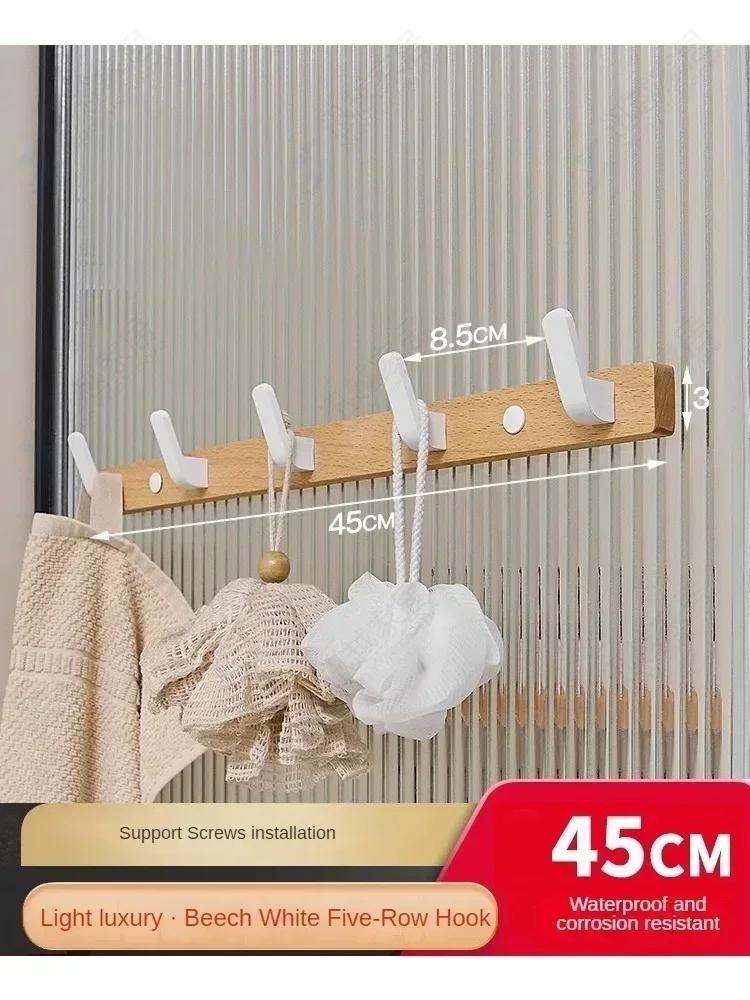 

Деревянный бук, белый алюминий, складные штанги, вешалка для полотенец, двойная угловая полка, держатели для туалетной бумаги, крючок для халата, фурнитура для ванной, подвеска