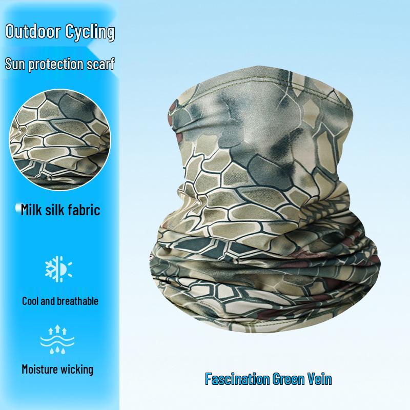Slim Camouflage Neck Gaiter & Face Mask: Unisex, Dustproof, Breathable Ice Silk