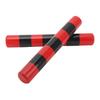 1 Pair Rhythm Sticks Wooden Case Iron Beads Sand Stick Shaker Musical Sticks Rhythm Percussion for Early Education Red