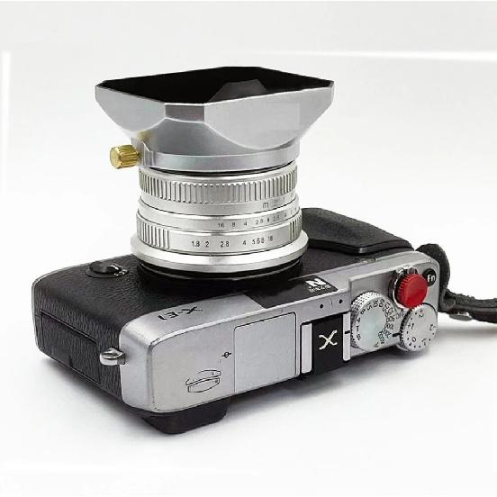 Camera Vintage Style Square Lens Hood Shade Metal Interface Mask Silver Black Light Shield Cover 37 39 40.5 43 46 49 52 55 58mm