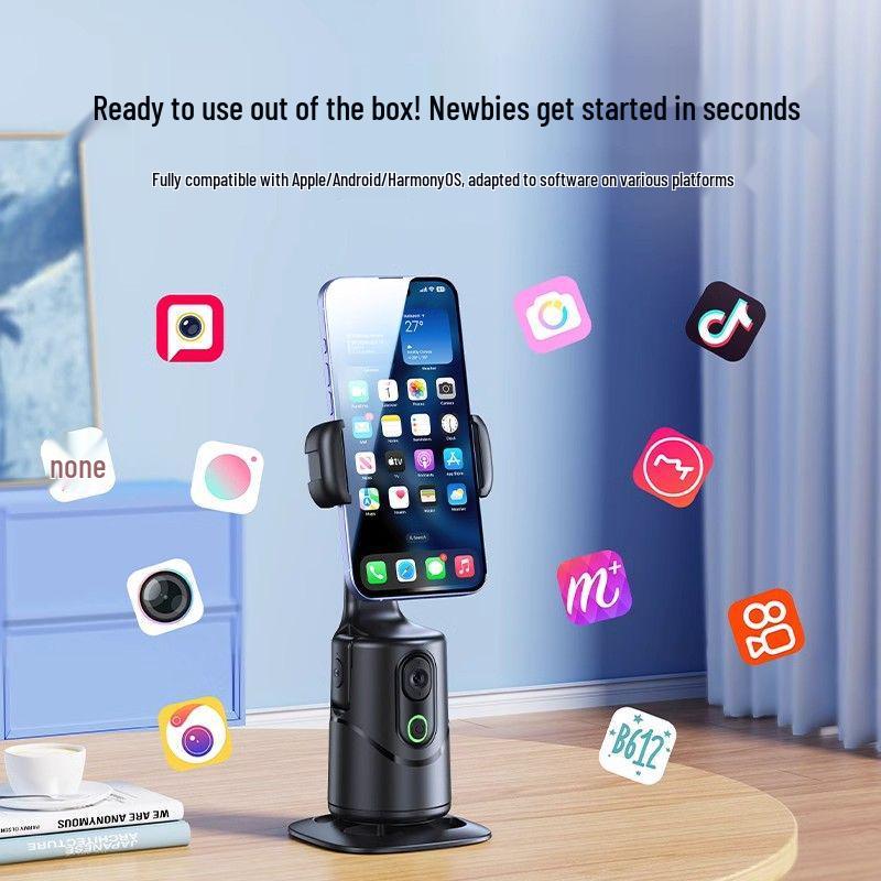 360° Rotating Selfie Stick & Face Tracking Gimbal for Live Streaming