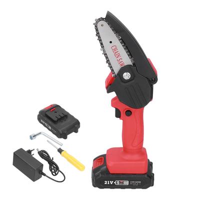 Mini Motosserra Elétrica Sem Fio de Jardim Aço Alto Carbono Poda Motosserra com Cabo Antiderrapante
