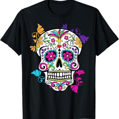 Dia De Los Muertos Sugar Skull T-Shirt