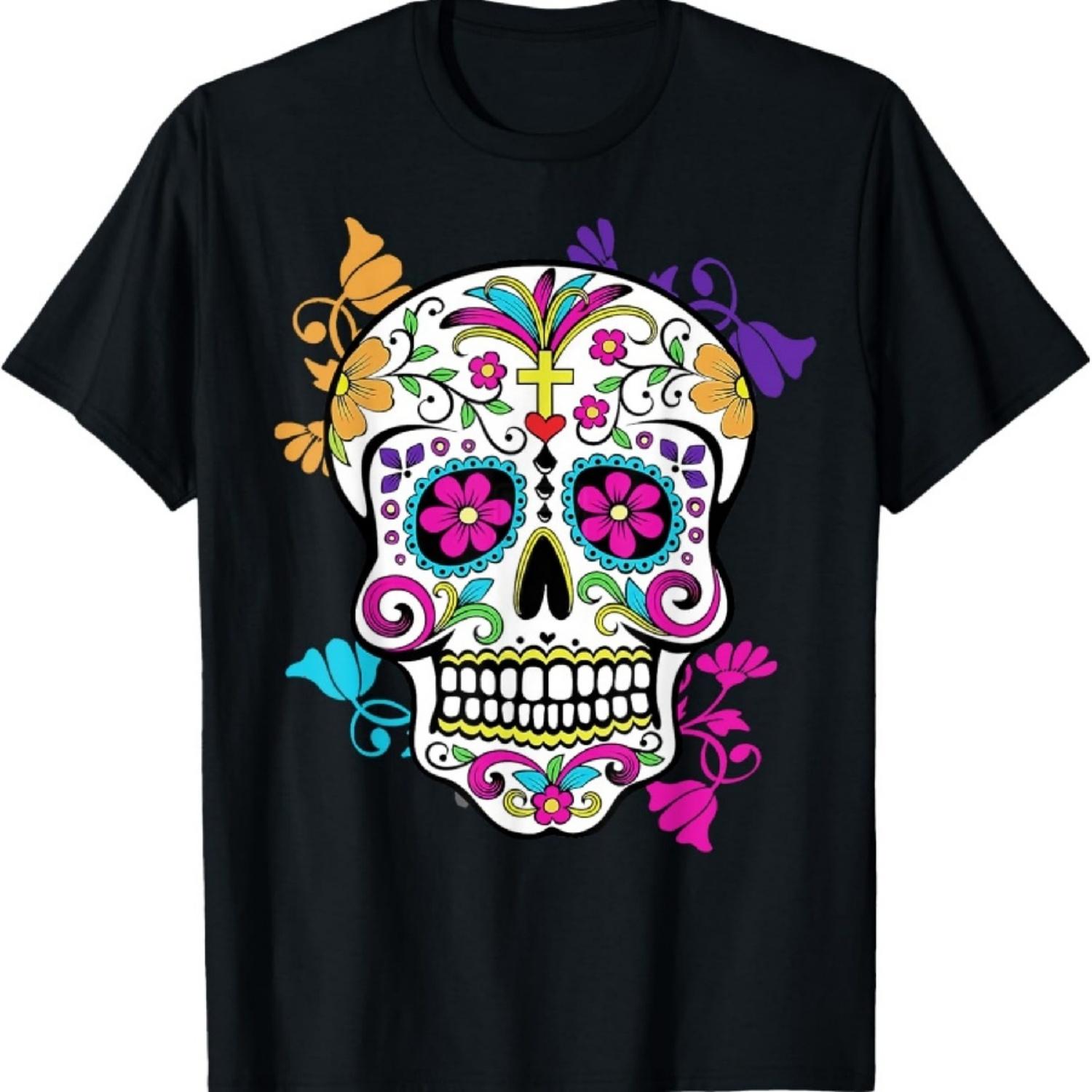 Футболка Сахарный череп на День мёртвых S