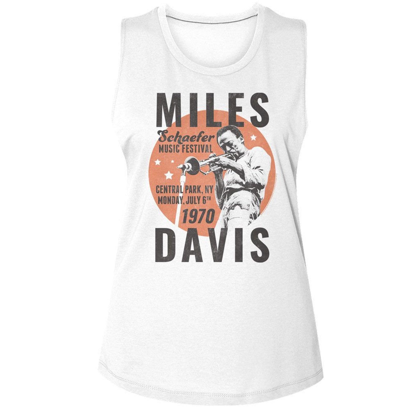 Miles Davis 1970 Circle White Women s Muscle Tank Top XL