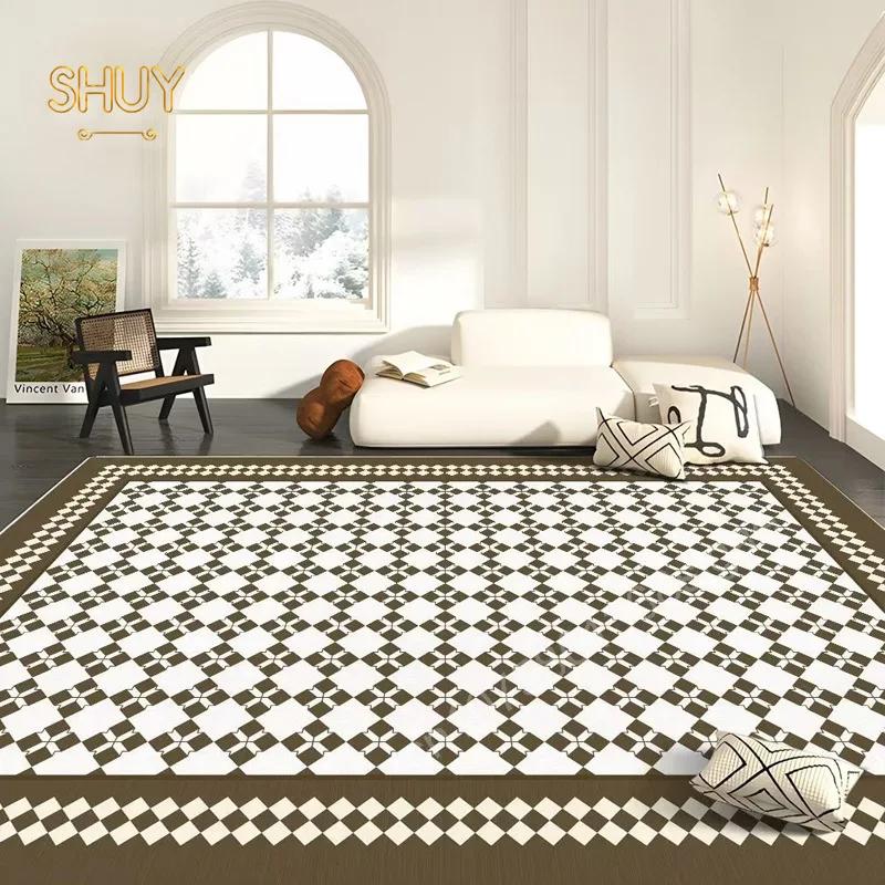 Nordic Style Black and White Carpet Large Area Living Room Decoration Luxury Home Decor Carpets Sofa Table Non-slip Custom Rug