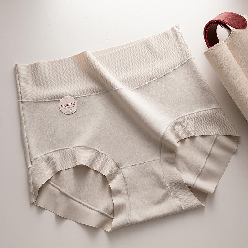 

Трусики-бидоминанты с высокой талией, женское нижнее белье, бесшовные, дышащие, из шелка Mulberry Silk 5A, антибактериальные, промежностные трусики XL светло-серый