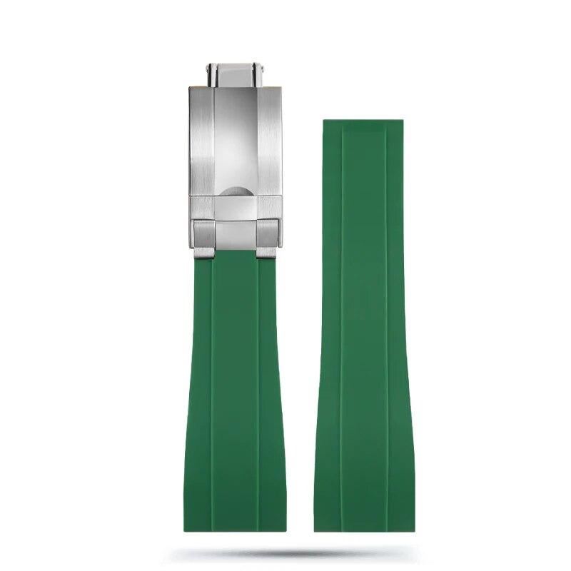 20 mm 21 mm Uhrenarmband für Rolex Yacht Master GMT Submariner Daytona Cosmograph Sky Dweller Strap Sea Deep Sea Gummi-Uhrenarmbänder