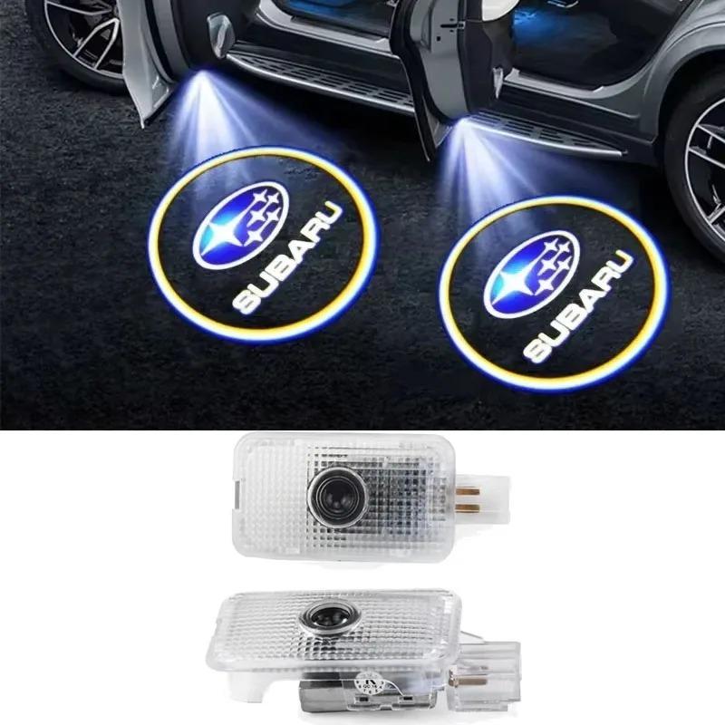 Für Subaru XV Forester Outback Impreza Legacy Tribeca 2 Stück Auto Tür Willkommensleuchten LED Projektor Lampen Dekoration dte4
