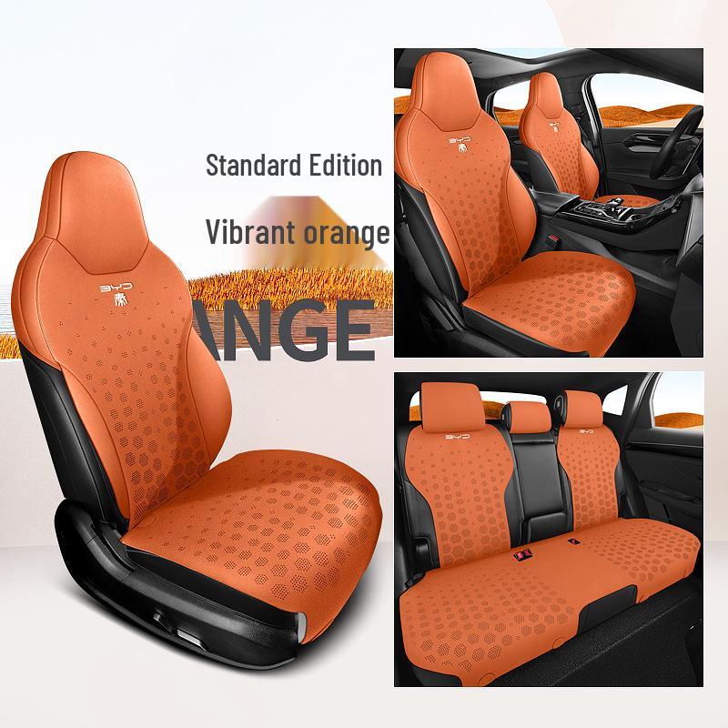 BYD Qin PLUS Car Seat Cushion - Suede Saddle Cover, All-Season Style