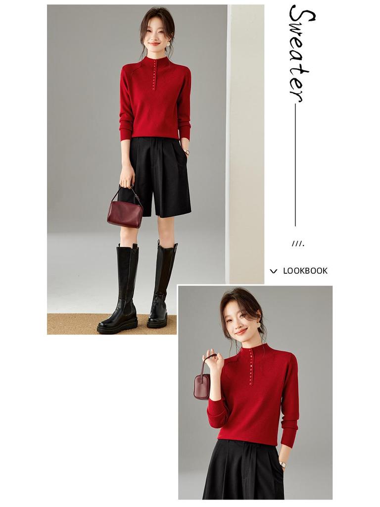 Damen Premium Winter Rollkragenpullover Top - Vielseitige kurze Basisschicht (2025)