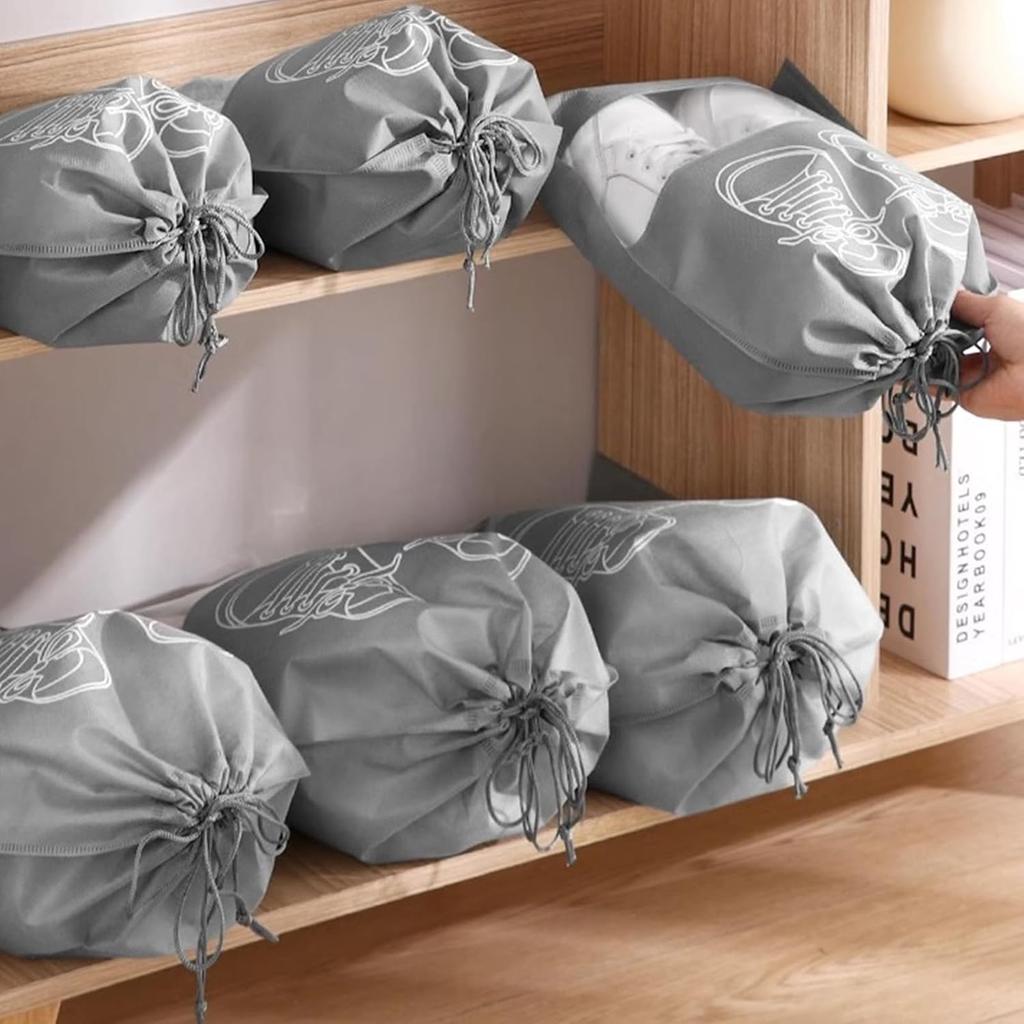 5/10/15 PCS Travel Shoe Bag with Clear Window – Dustproof Reusable Organizer for Boots & Sneakers, Fits Suitcase, Gym Bag & Home