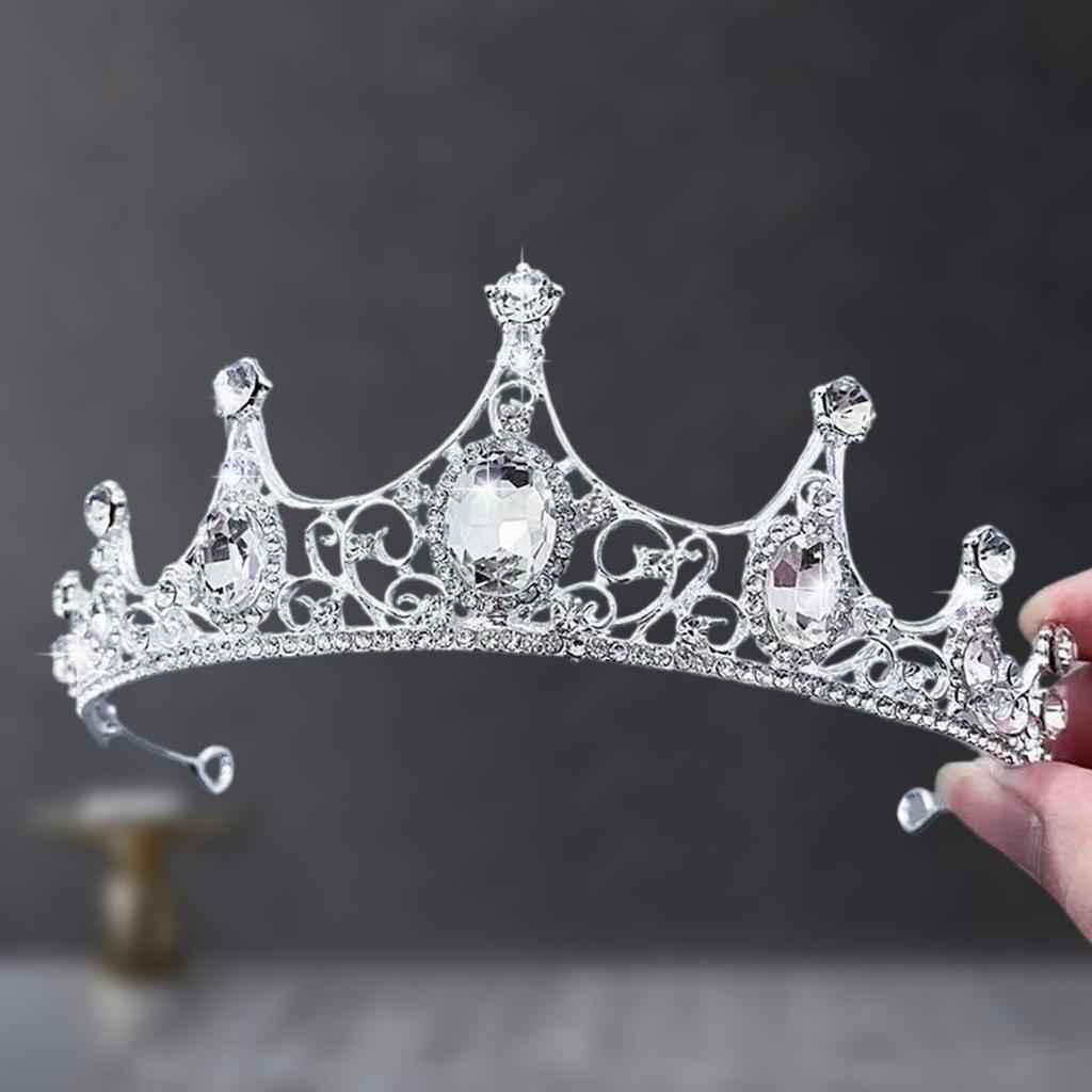 Bridal Crown Headdress Rhinestone Crown Wedding Veil Diamond Clothing Eighteen Year Old Adult Ceremony Birthday Princess Hair Accessories