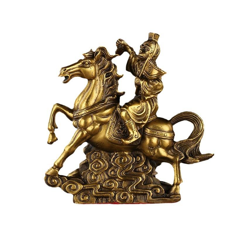 Brass Order Bearer Horse Mounted Promotion Bronze Craft Ornament Home Decor Gift Wholesale