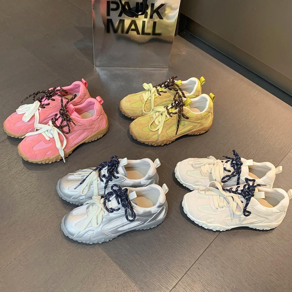 Grape mother studiolee inner height increase classic soft baseplate shoes round head splicing breathable mesh German training Forrest Gump shoes