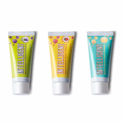 [Vyrobeno na Tchaj-wanu] Inteligentní zubní pasta pro děti, Formulováno se 4 přírodními enzymy, Bez fluoridu, Nepěnící, Hroznová příchuť, 40g x 1 balení